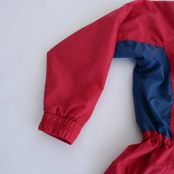 Vintage Northern Reflections Cottage Essentials Red w Blue Zip Up Hood Jacket M - Picture 9 of 13